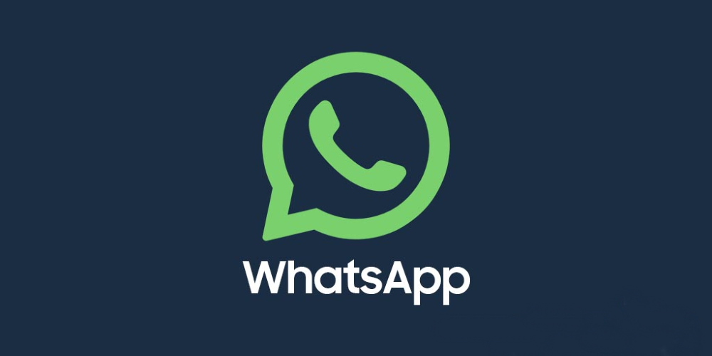 Whatsapp black logotype