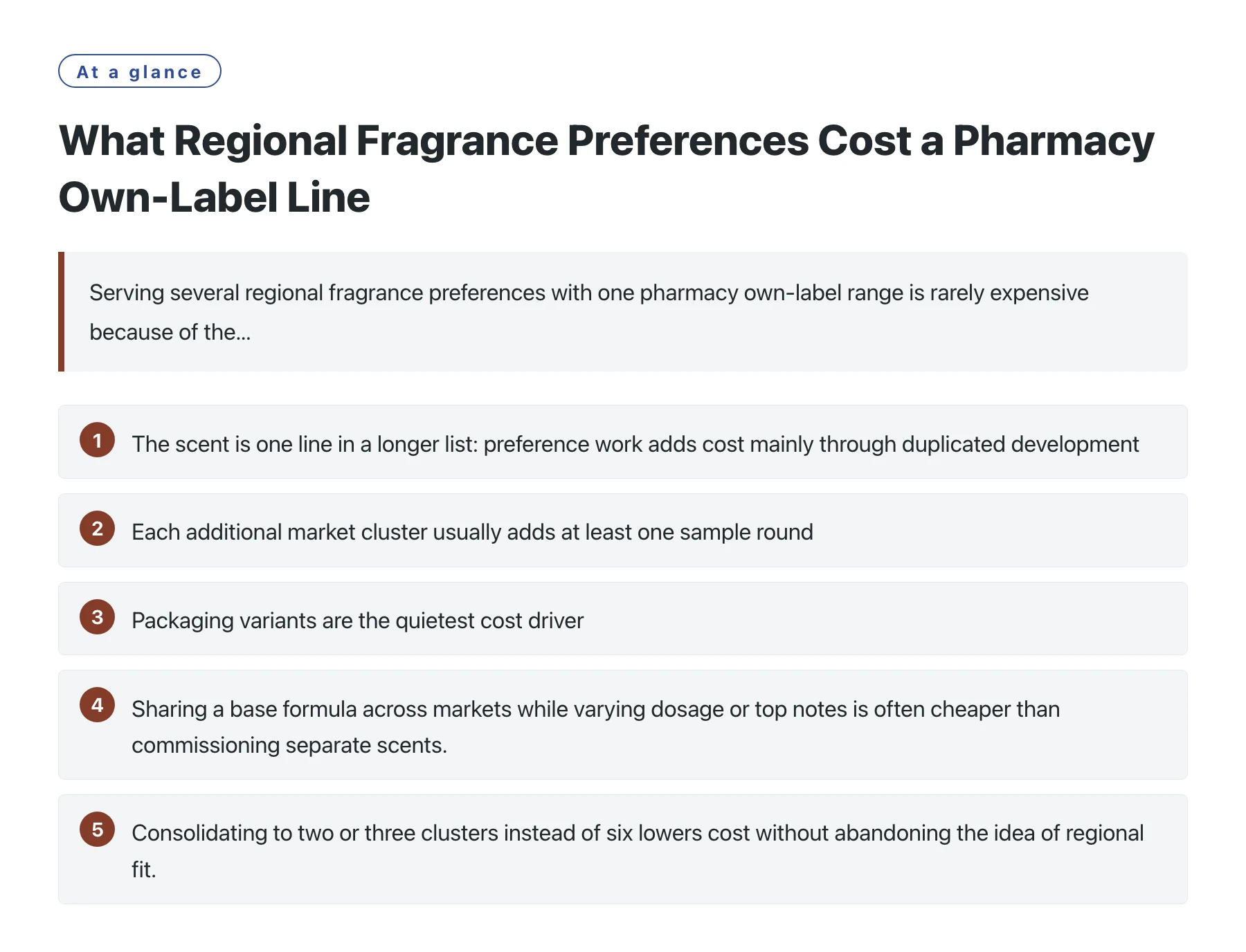 What Regional Fragrance Preferences Cost a Pharmacy Own-Label Line——全文要点速览